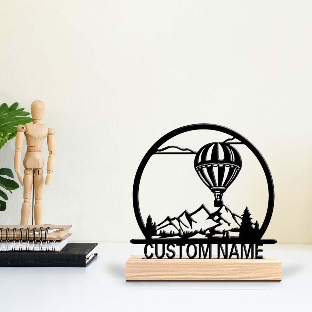 Art Craft Decoration - 1pc Hot air balloon Customized Name