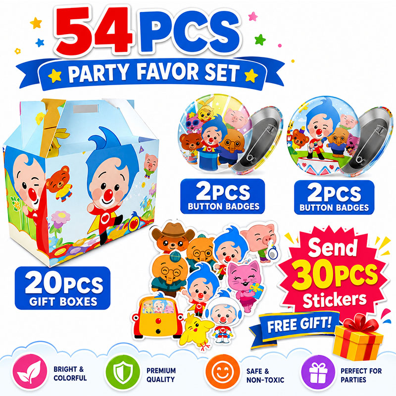 Art Craft Event - Clown Cartoon Pattern Paper Box Brooch