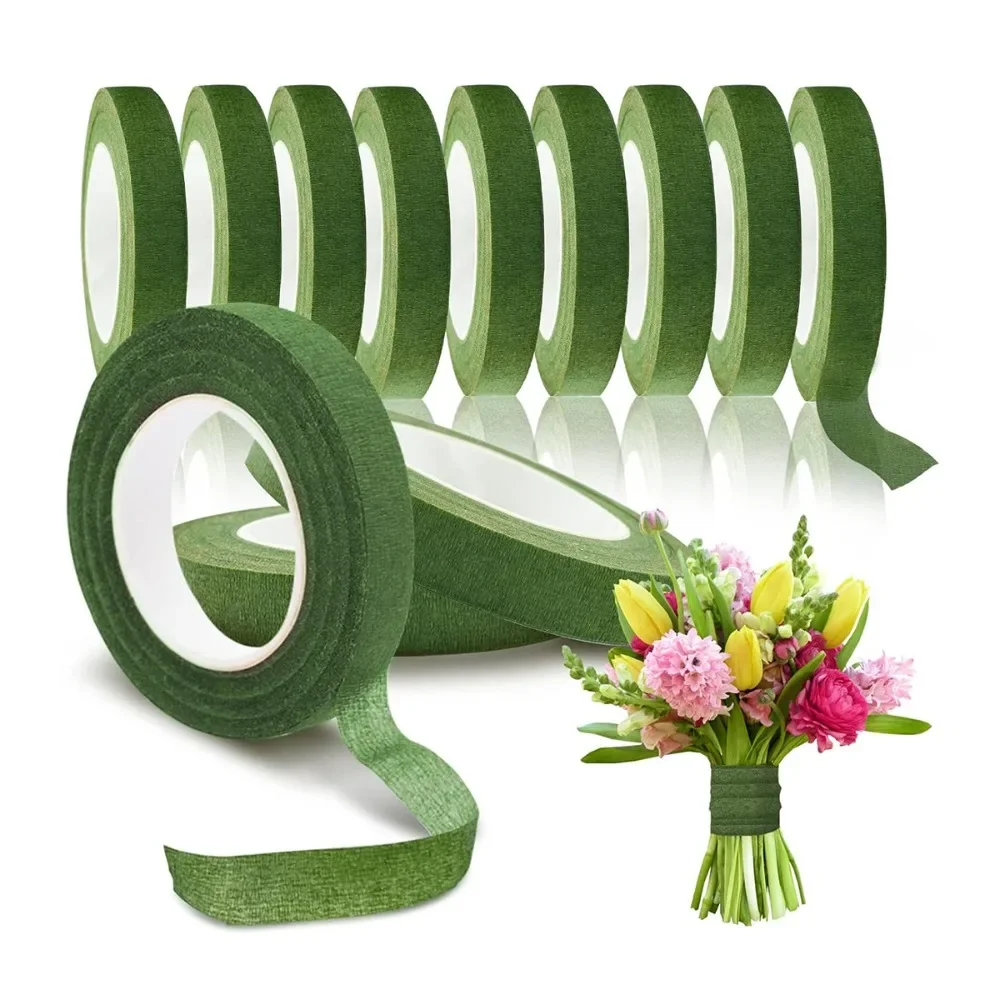 Art Craft Items - Green Beautiful Floral Tapes 18 Meters