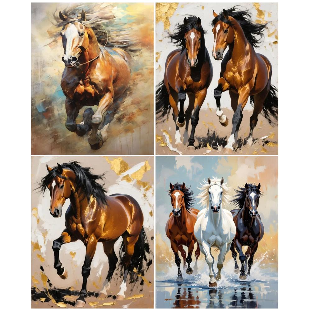 Art And Craft Numbers - CHENISTORY Painting By Number Horse Animals