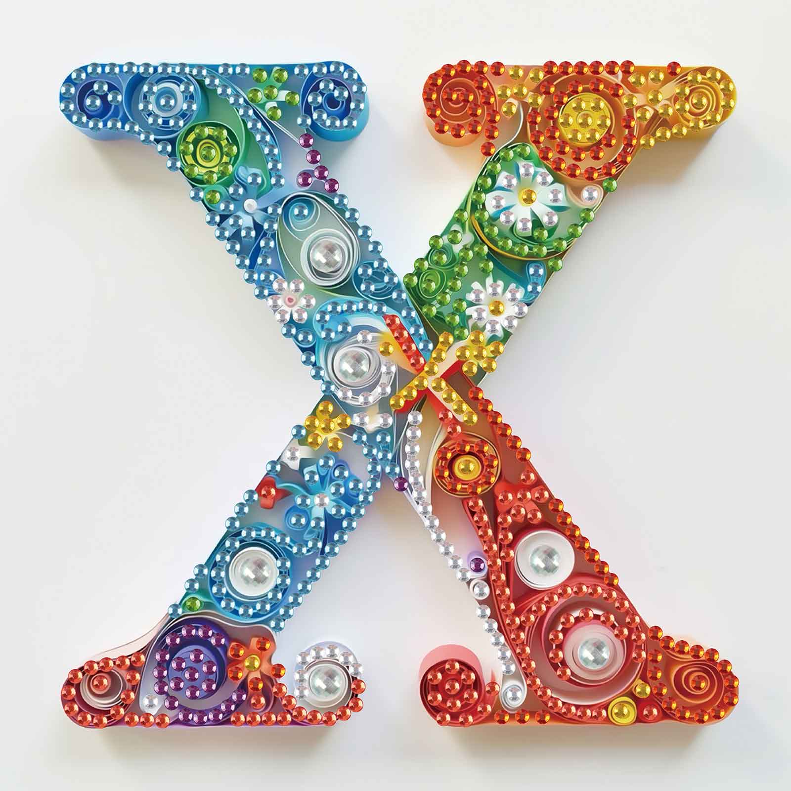 Art And Craft Letter X - Special Shaped Diamond Art painting Kits,The