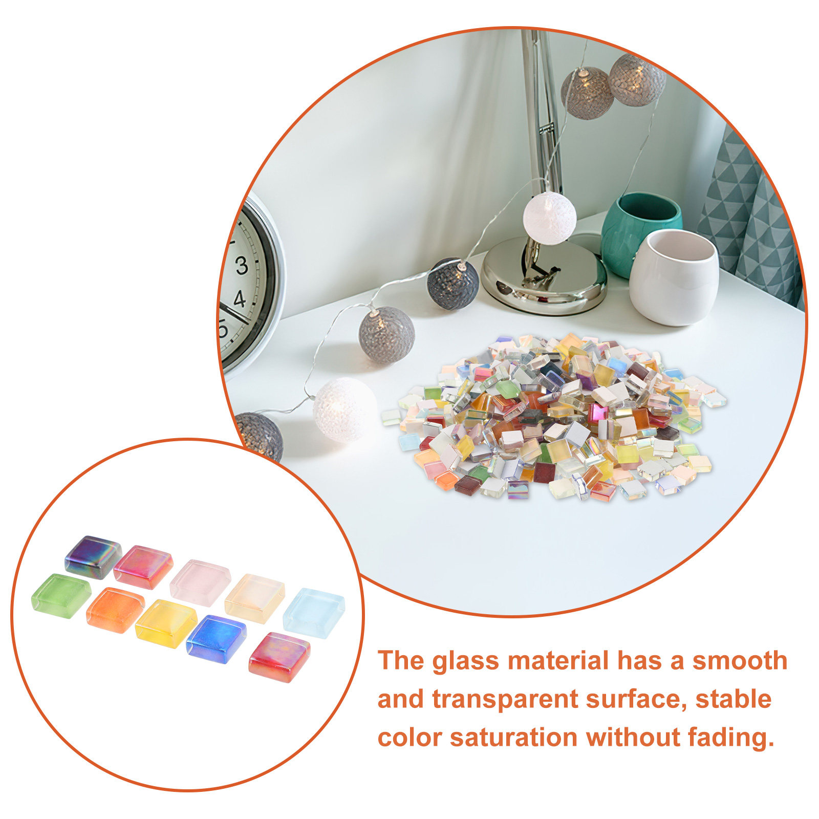 450Pcs Mosaic Glass Tiles Mate - огляд і ціна Art Craft Flower