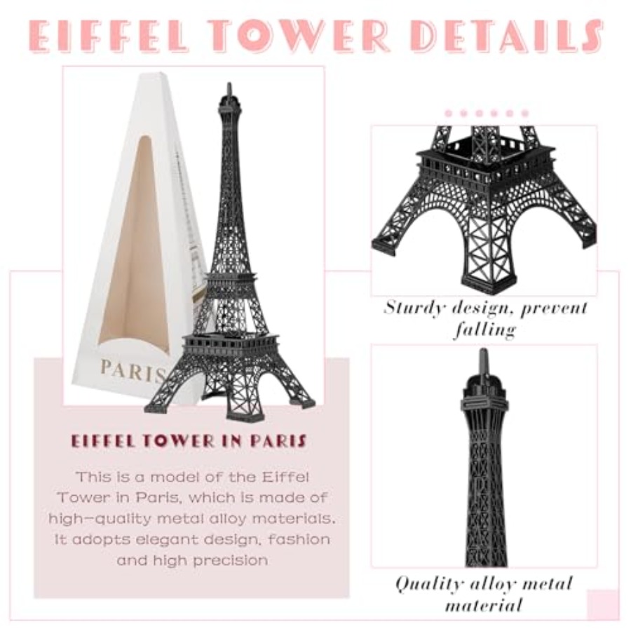 6 Pcs 15'' Eiffel Tower Statue - огляд і ціна Art Craft Decoration