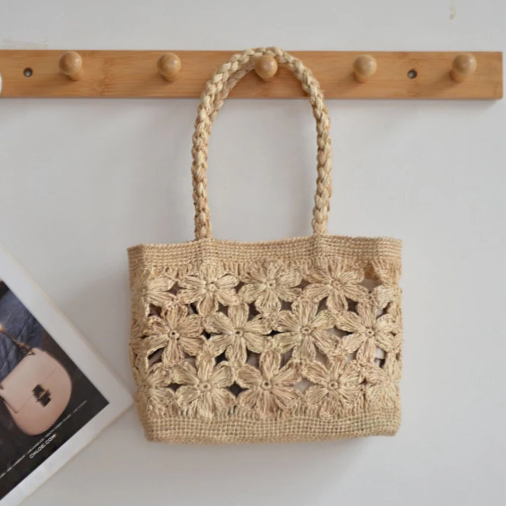 Bohemian Flower Straw Bag Tote - огляд і ціна Art Craft Items