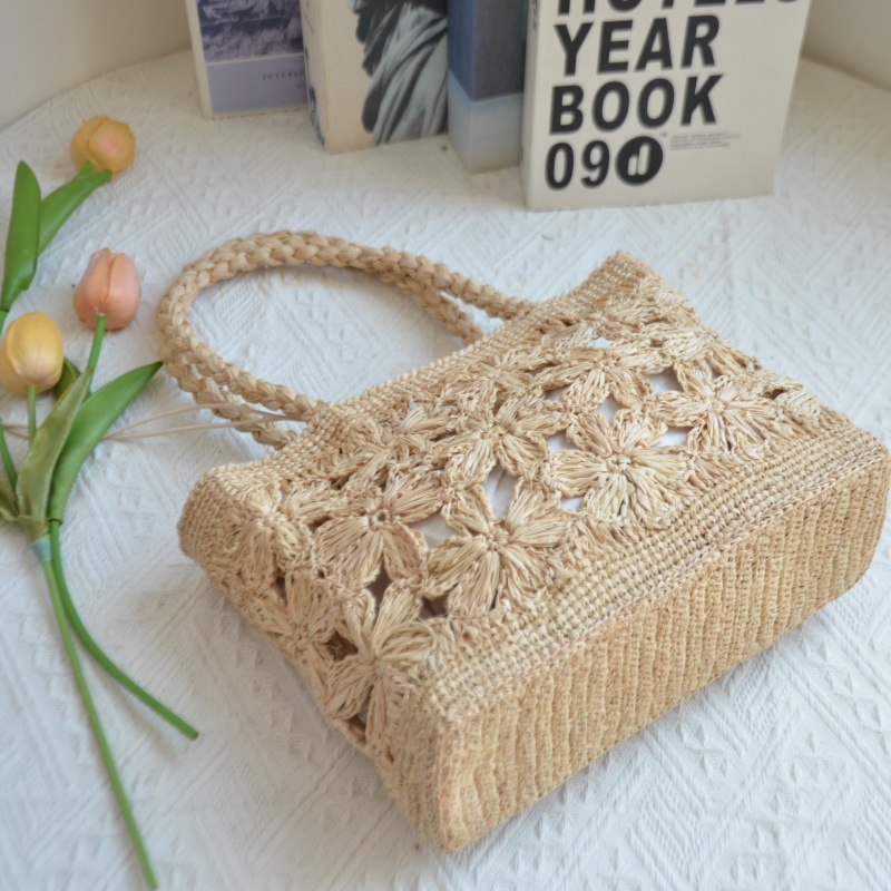 Bohemian Flower Straw Bag Tote - огляд і ціна Art Craft Items