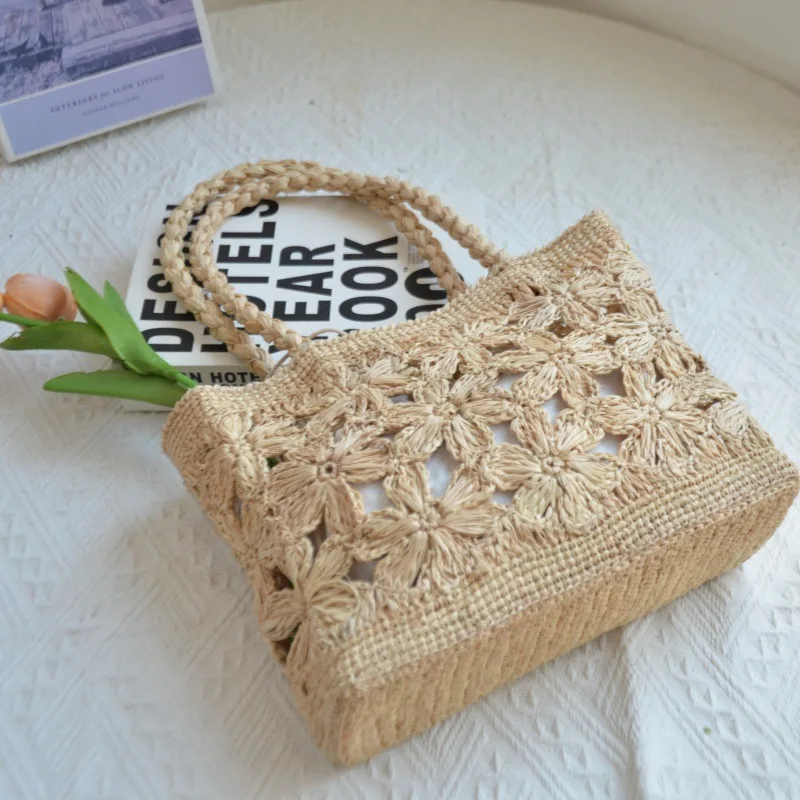 Bohemian Flower Straw Bag Tote - огляд і ціна Art Craft Items