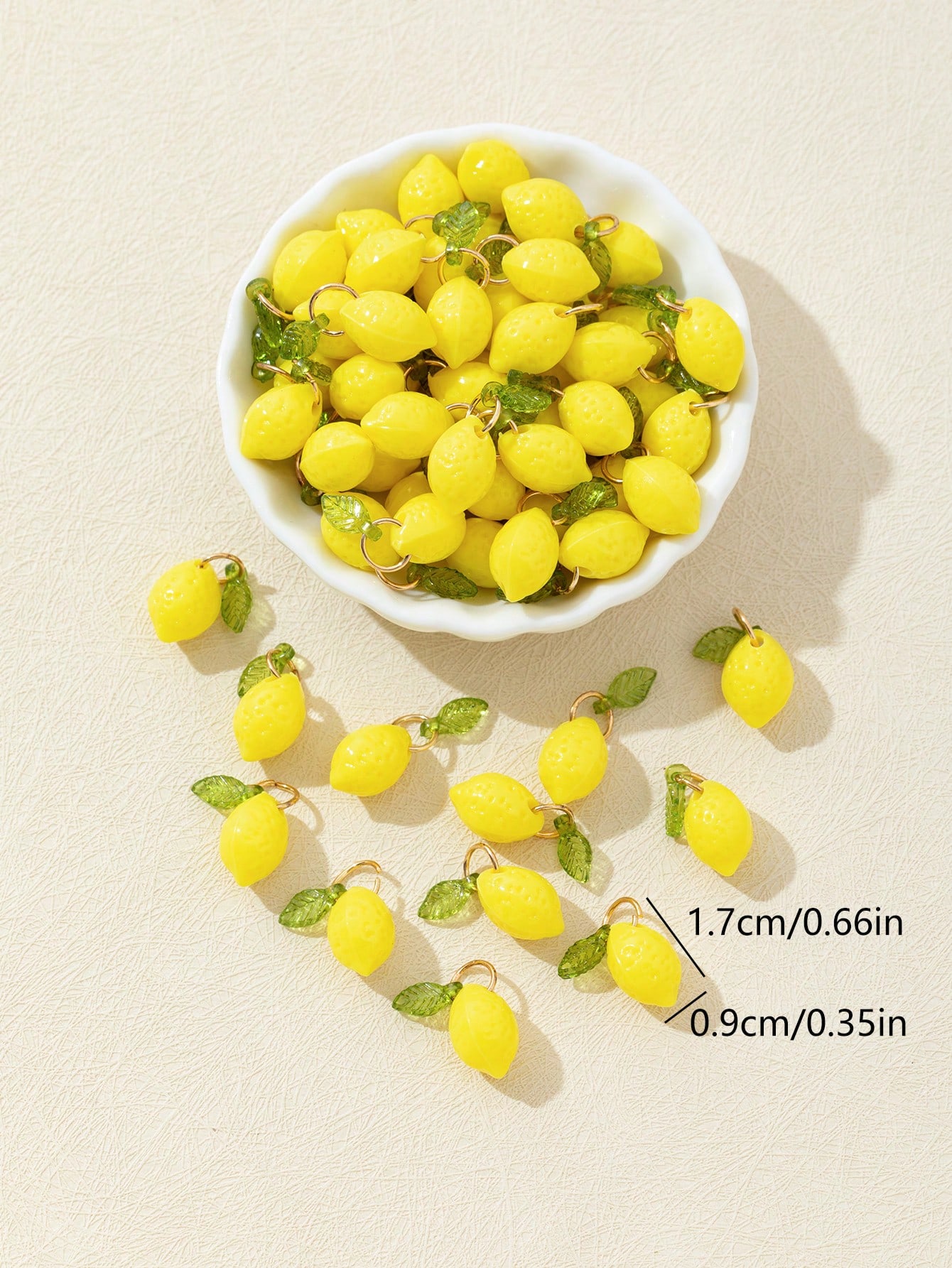 10Pcs 3D Lemon Resin Charms Pe - огляд і ціна Art Craft Decoration