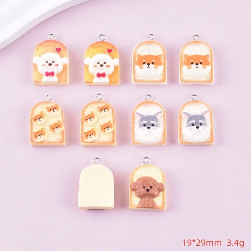 10Pcs Cute Toast Dog Resin Pen - огляд і ціна Art Craft Decoration