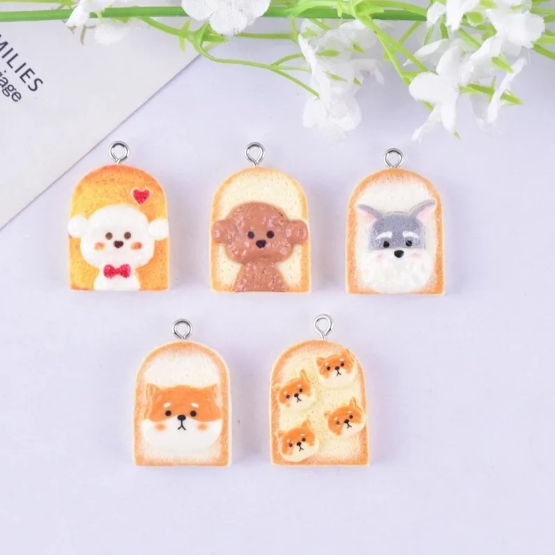 10Pcs Cute Toast Dog Resin Pen - огляд і ціна Art Craft Decoration