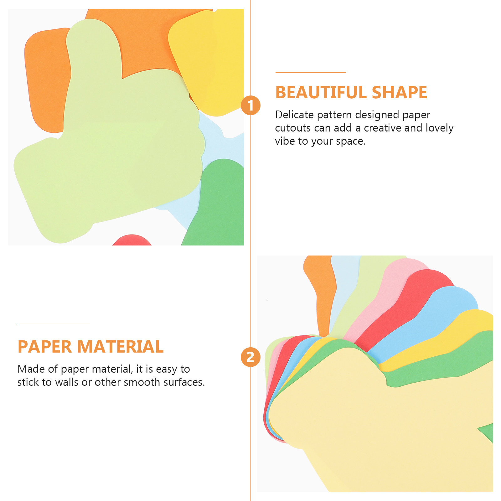 54Pcs Hand Shaped Paper Cutout - огляд і ціна Art Craft Decoration
