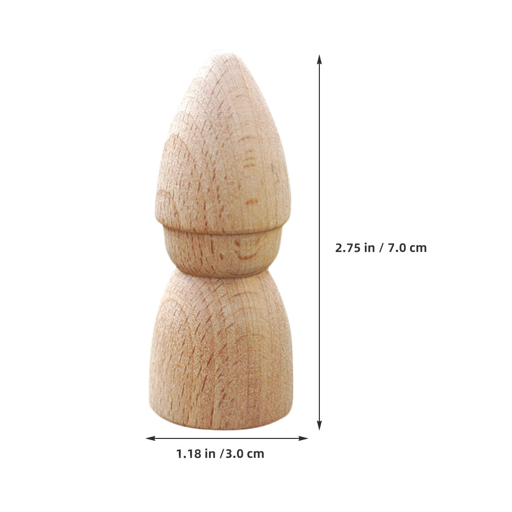 6Pcs Wooden Peg People Unpaint - огляд і ціна Art Craft Decoration