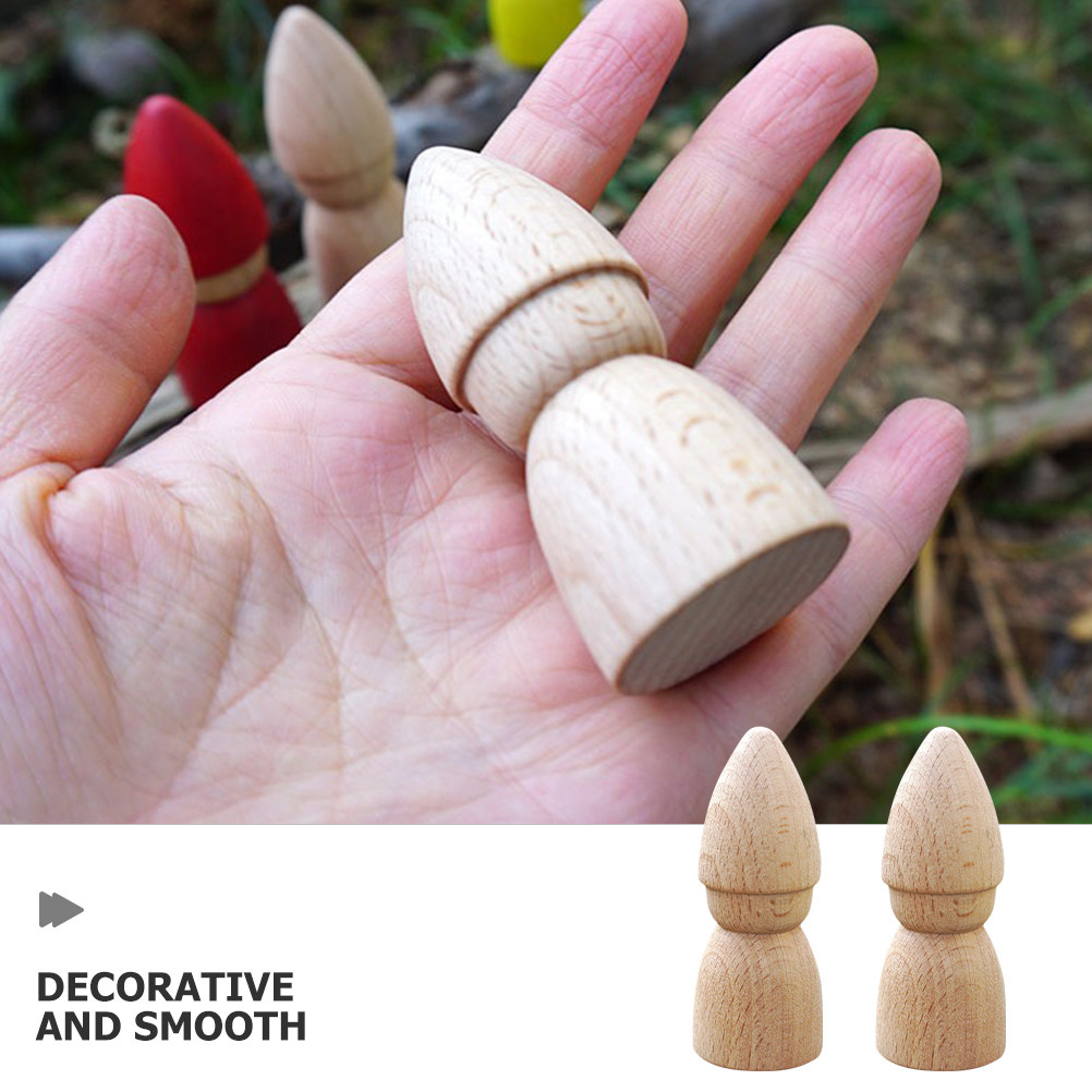 6Pcs Wooden Peg People Unpaint - огляд і ціна Art Craft Decoration
