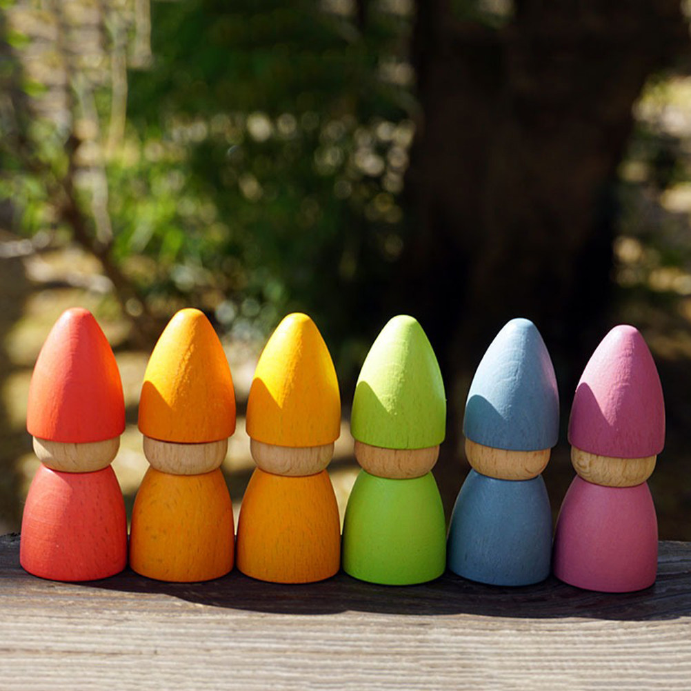 6Pcs Wooden Peg People Unpaint - огляд і ціна Art Craft Decoration