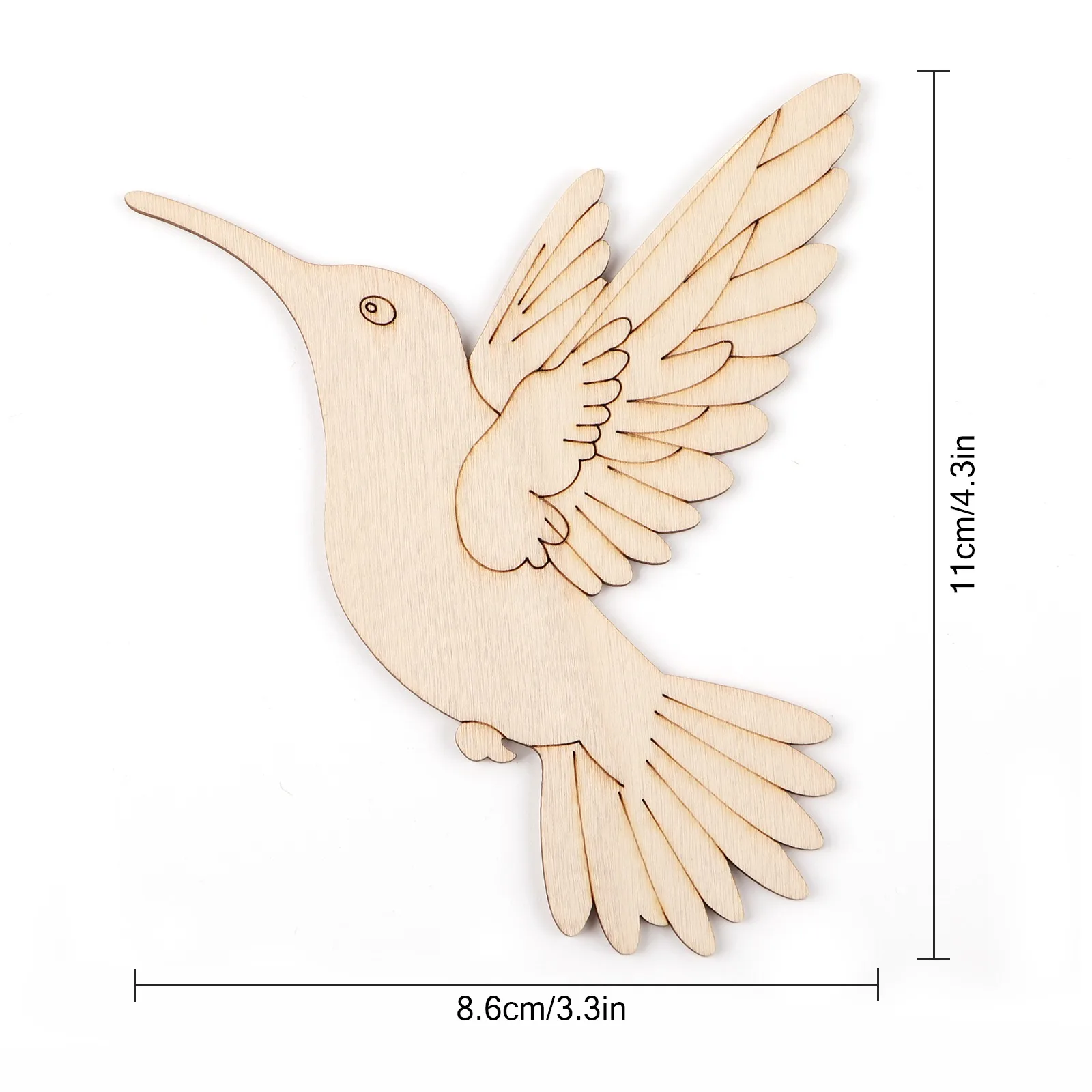 10pcs Unfinished Wood Animal B - огляд і ціна Art Craft Decoration