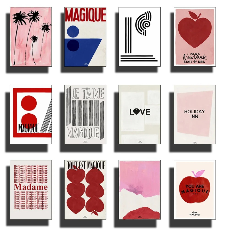 Modern Nordic Retro Art Red Lo - огляд і ціна Art Craft Love