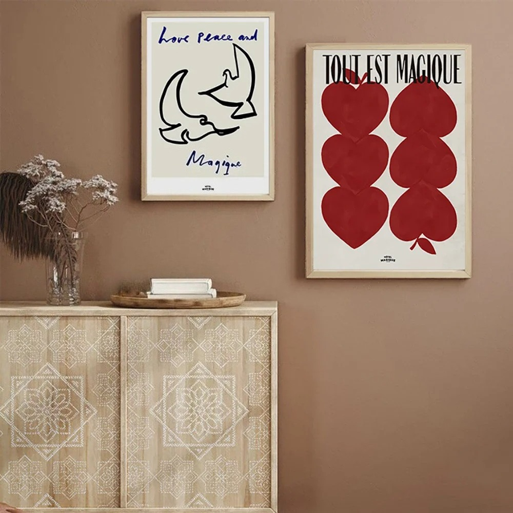 Modern Nordic Retro Art Red Lo - огляд і ціна Art Craft Love