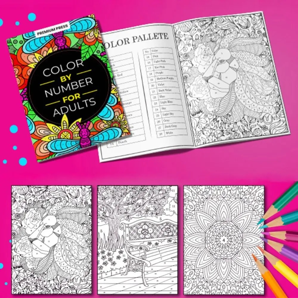 80 Pages Color By Number for A - огляд і ціна Art And Craft Numbers