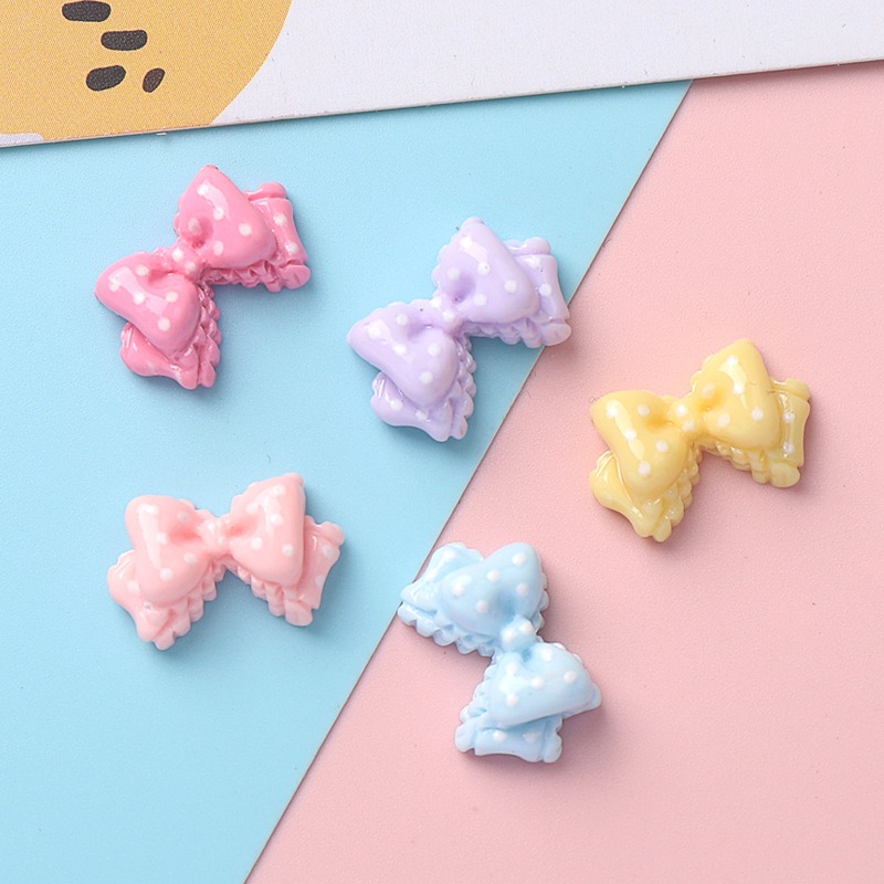 7 Colors Mini Bow Resin Charms - огляд і ціна Art Craft Items