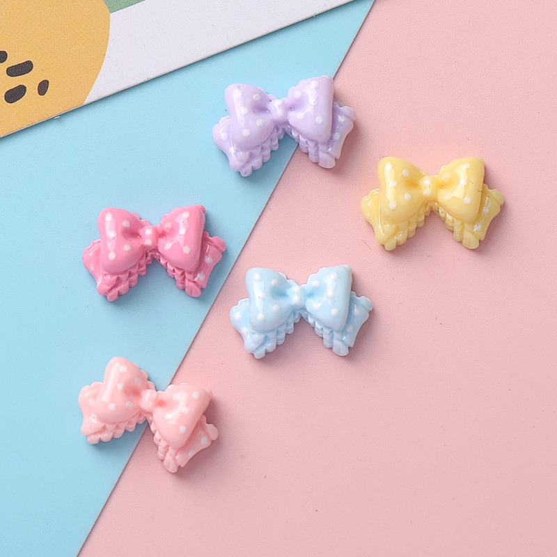 7 Colors Mini Bow Resin Charms - огляд і ціна Art Craft Items