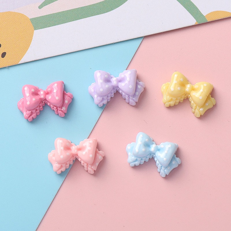 7 Colors Mini Bow Resin Charms - огляд і ціна Art Craft Items