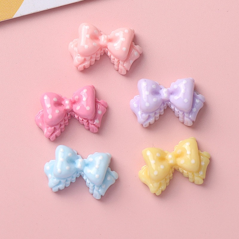 7 Colors Mini Bow Resin Charms - огляд і ціна Art Craft Items